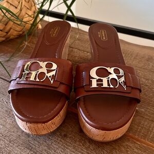 COACH leather sandals. Women's size 9.
